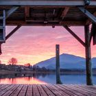 Turnersee der Morgen am Steg