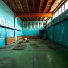 Turnhalle in der Geisterstadt Pyramiden auf Spitzbergen 