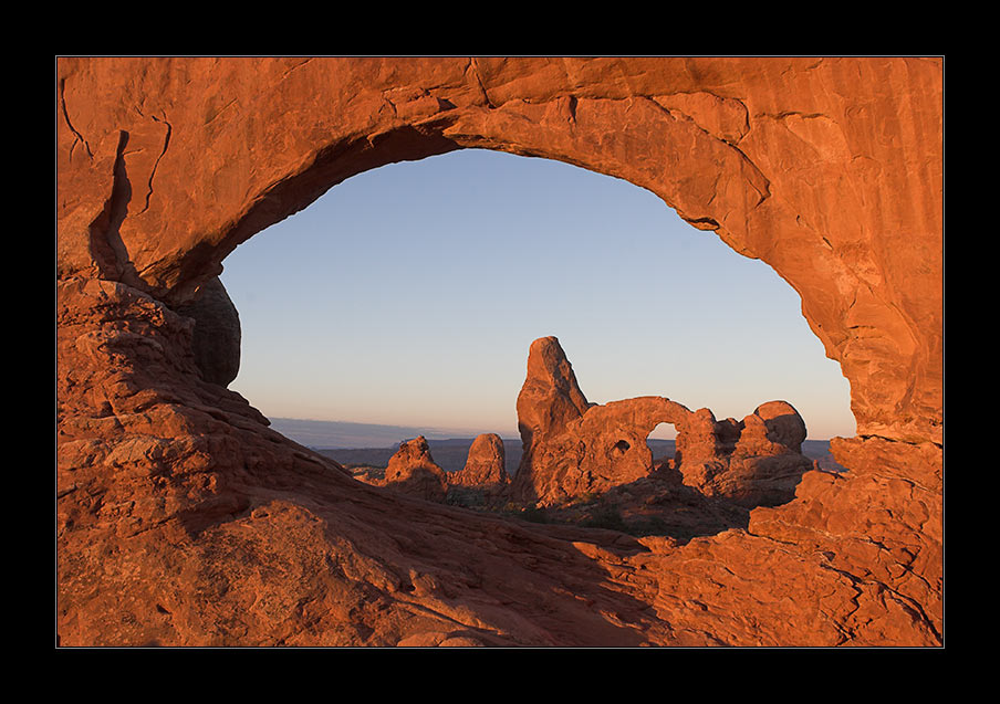 Turret Arch, kurz nach Sonnenaufgang