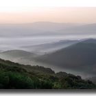 Tuscan hills in a summer sunrise