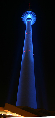 TV-tower in blue