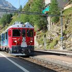 Tw56 der RhB mit Bernina-Express am 31.08.2011 in Alp Grüm - Fahrt Richtung Tirano