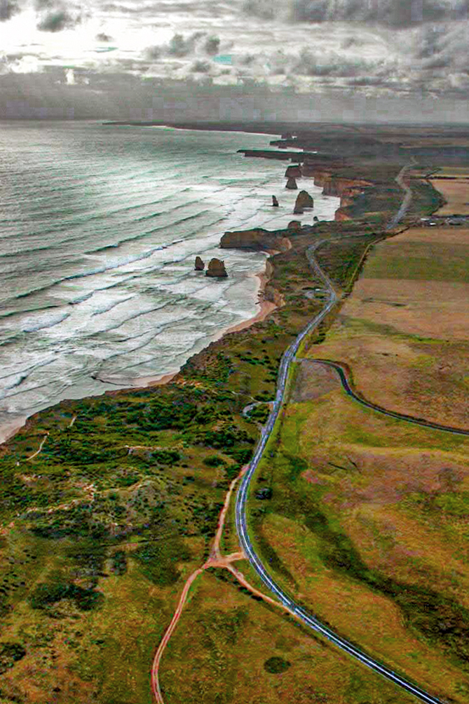 Twelve Apostles in bird's eye view