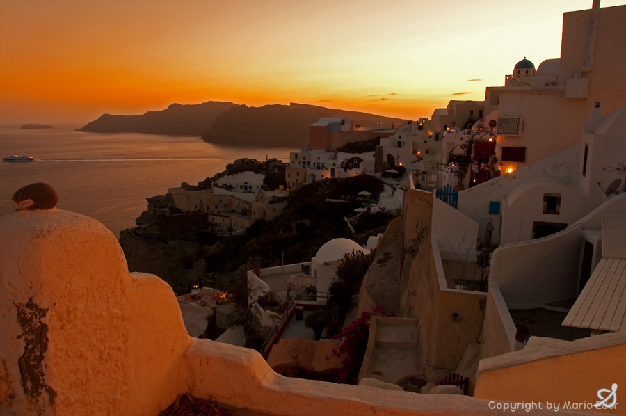 twilight in oia