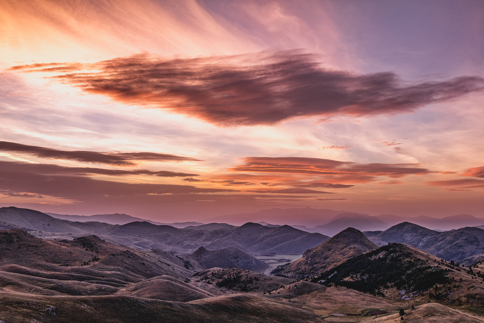 Twilight over Campo Imperatore