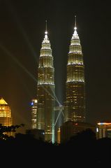 Twin Towers by night