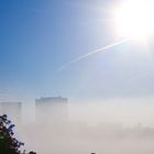 Twin-Towers von Luxemburg im Nebel