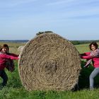 Twins bei der Feldarbeit