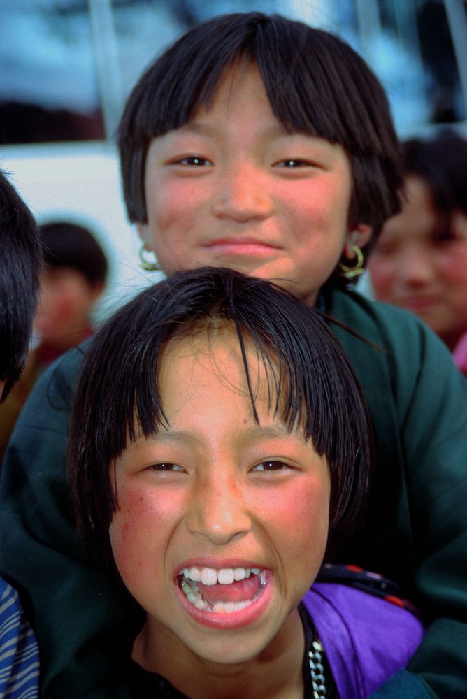 Two Bhutanese school girls in Yatna