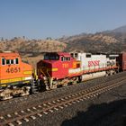 "Two BNSF Mid Helper in a long freighttrain with 9 engines in total...