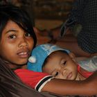 Two children in a hammock