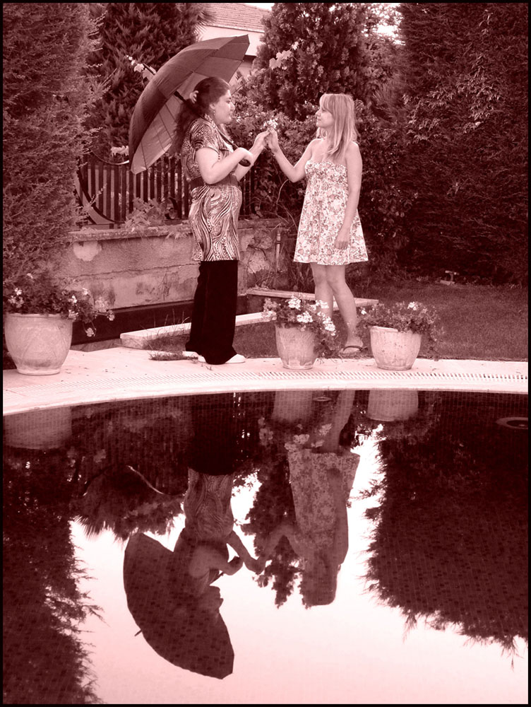 Two Girls and reflections