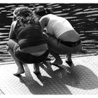 two girls on a pier in essen-steele, on ruhr