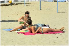 Two girls on the beach