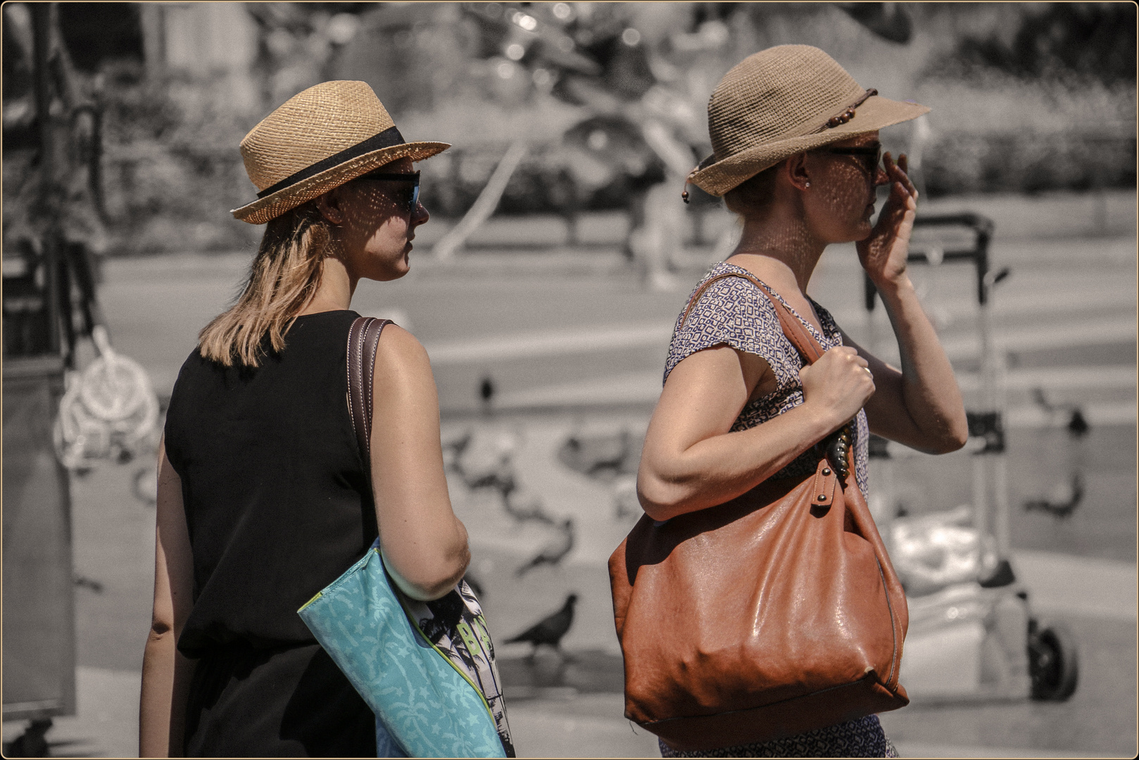 two hats and two bags