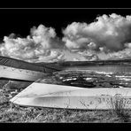 Two idle rowing boats