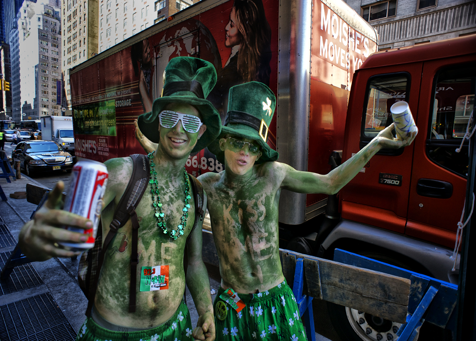 Two Leprechauns and Some Budweiser Beer