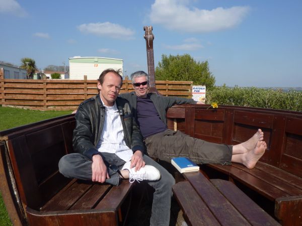 two men in a boat