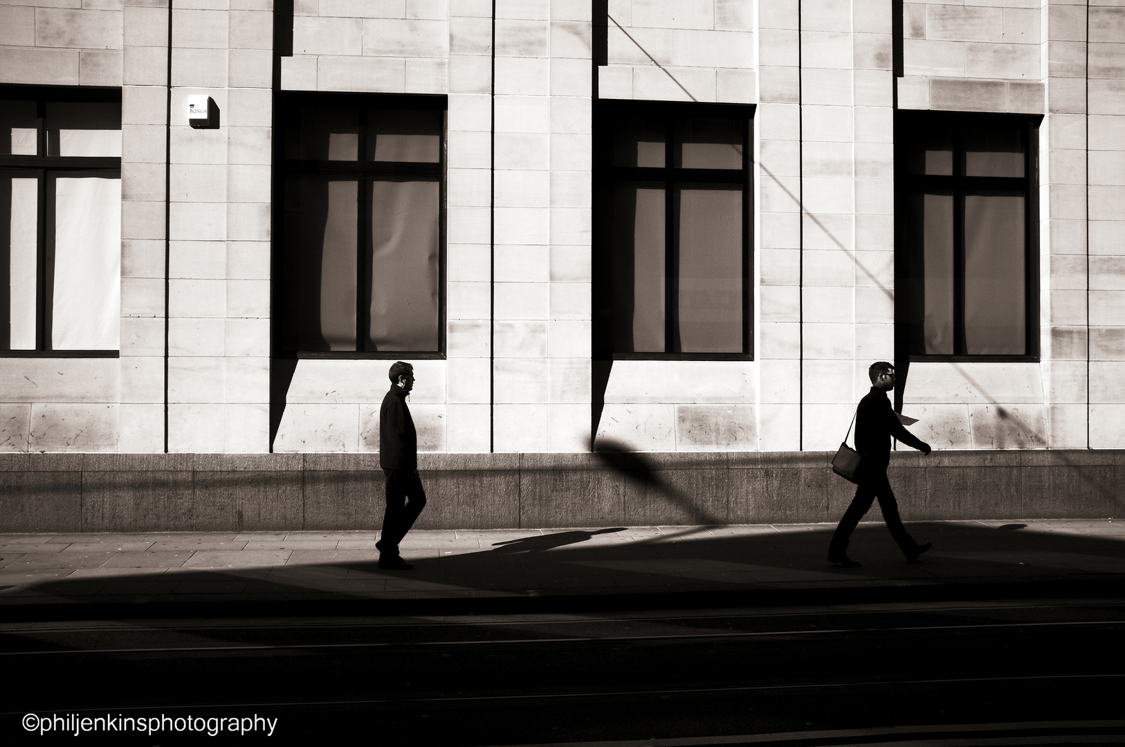 Two men in Autumn sun