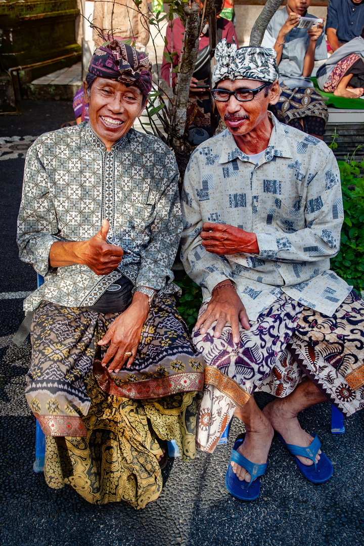 Two participants at the wedding party