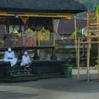 Two pemangku priest in Pura Batu Madeg