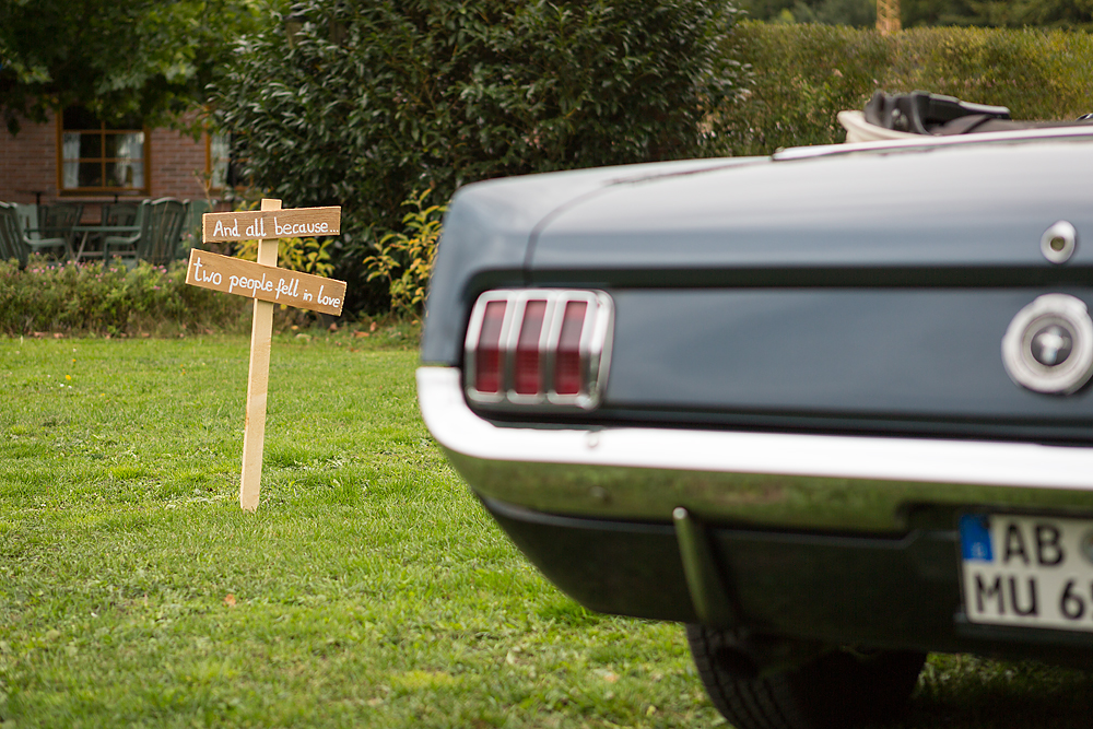 Two people ... and one Mustang