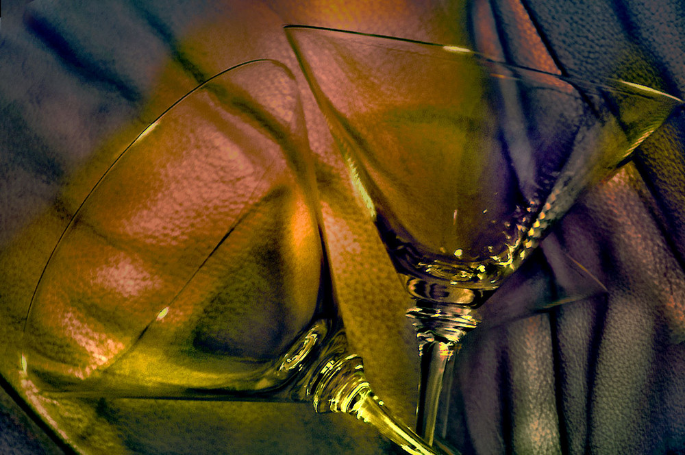two tini glasses....