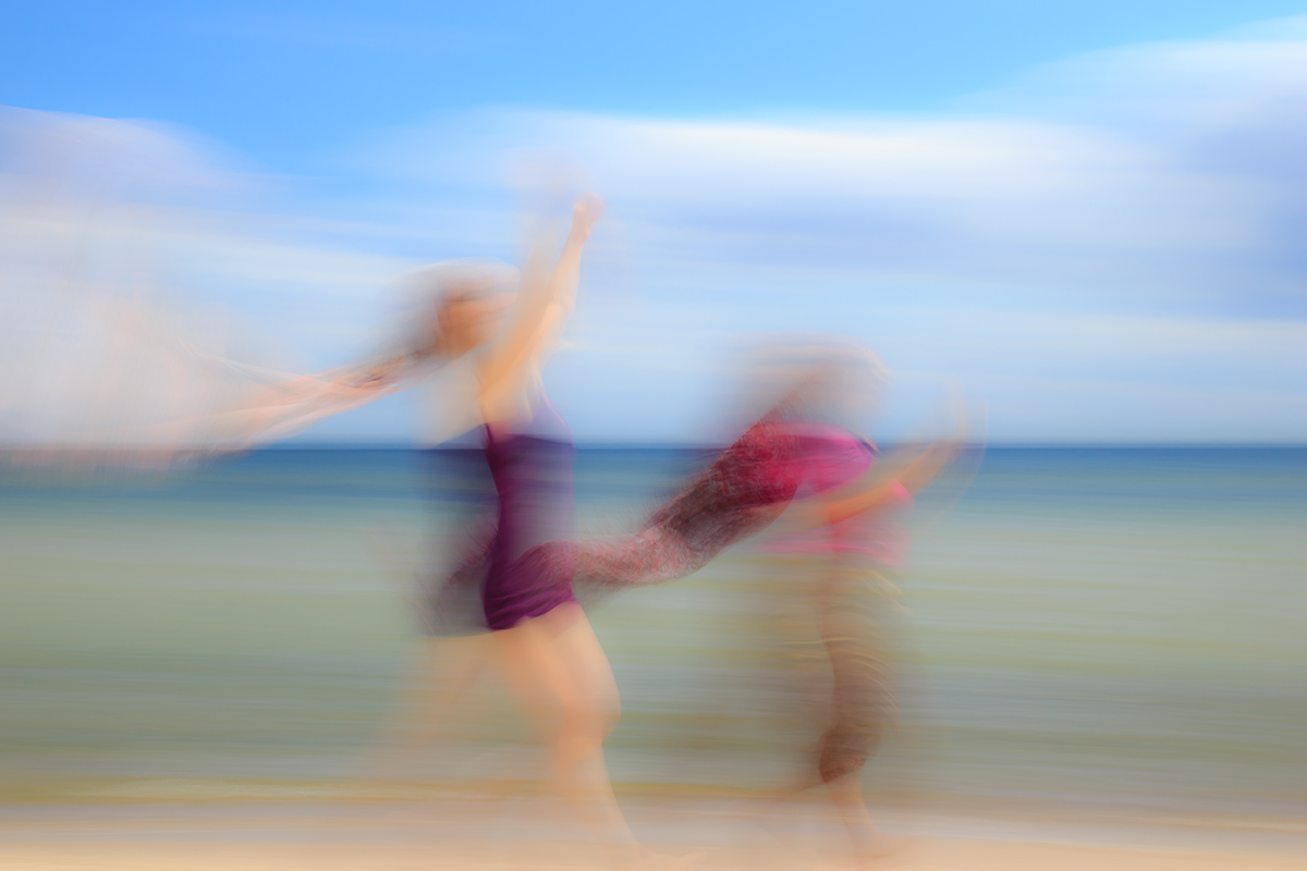 two women on beach #III