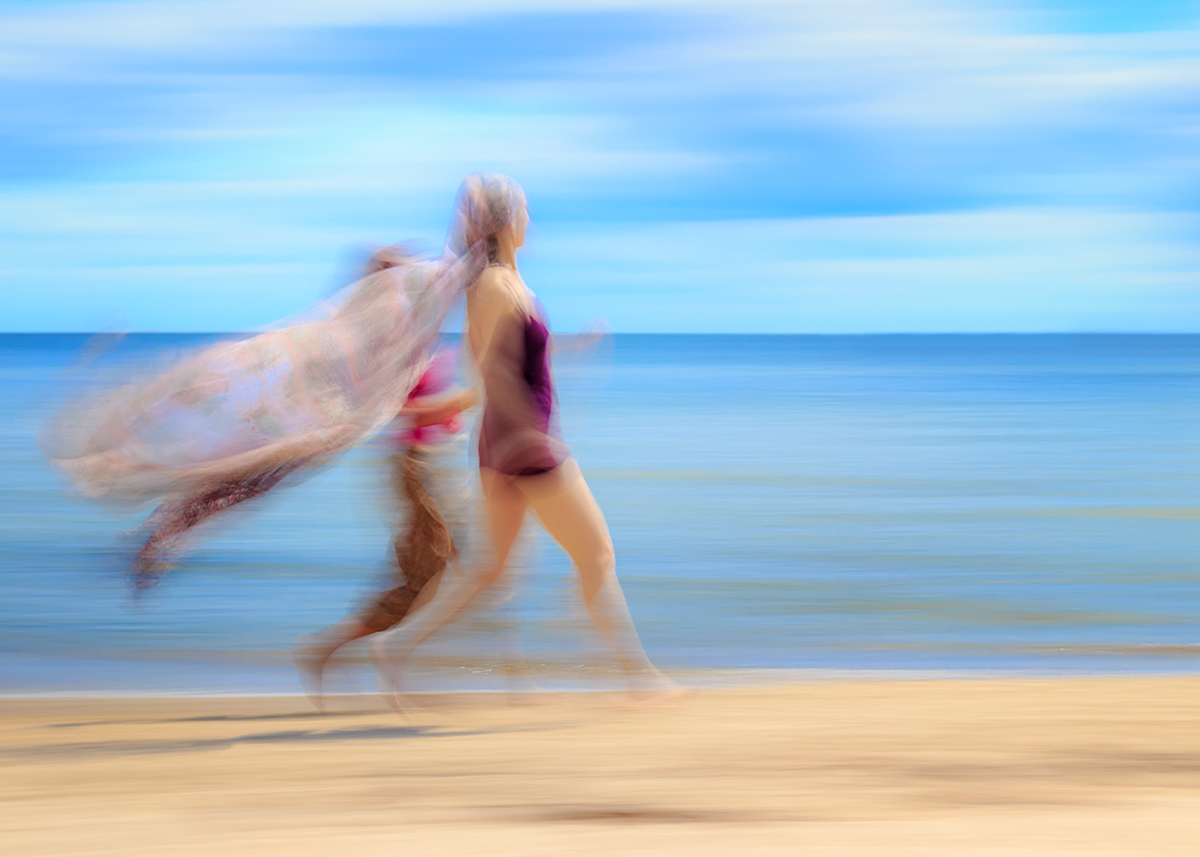 two women on beach #IV