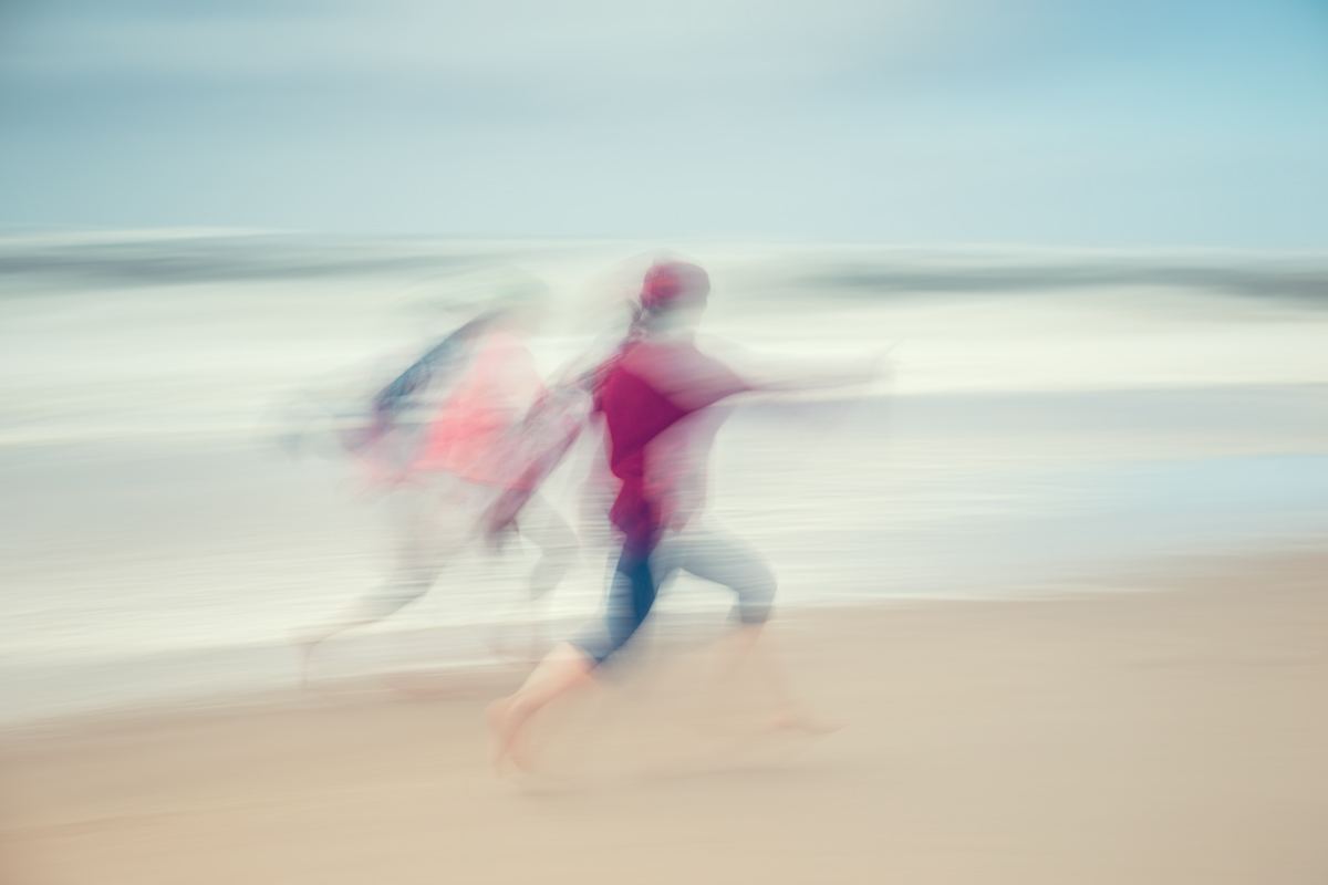 two women on beach #IX