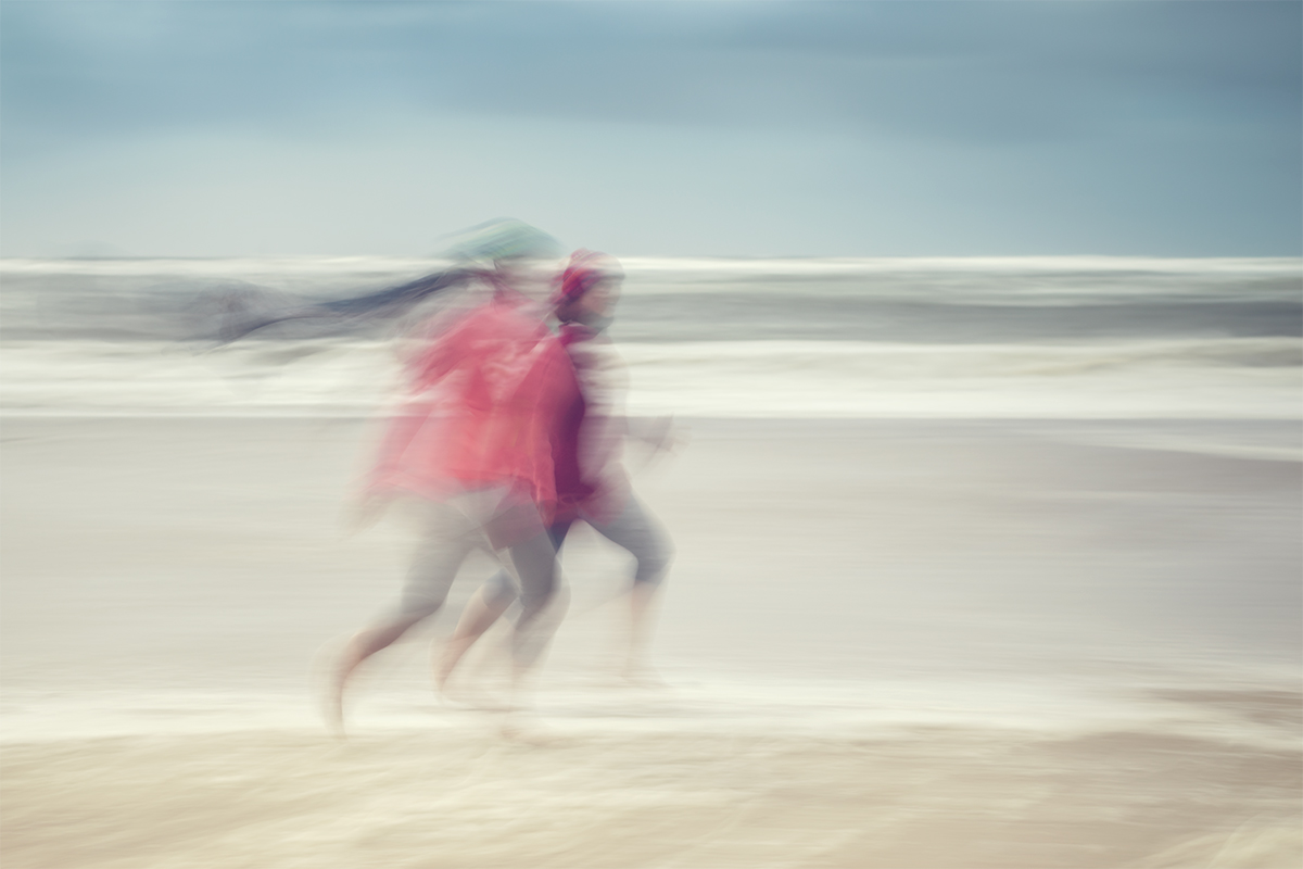 two women on beach #VII