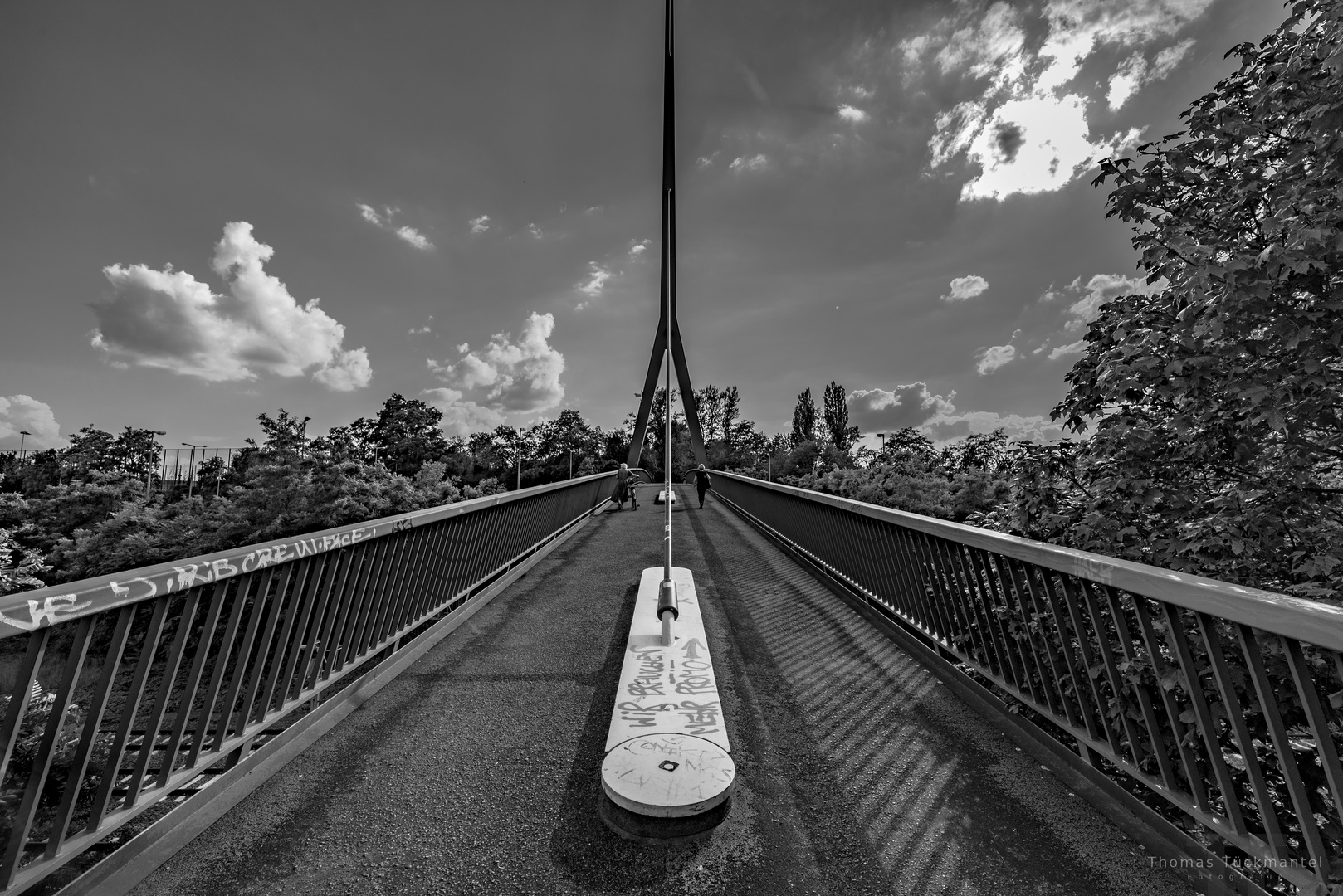 Two women on the bridge