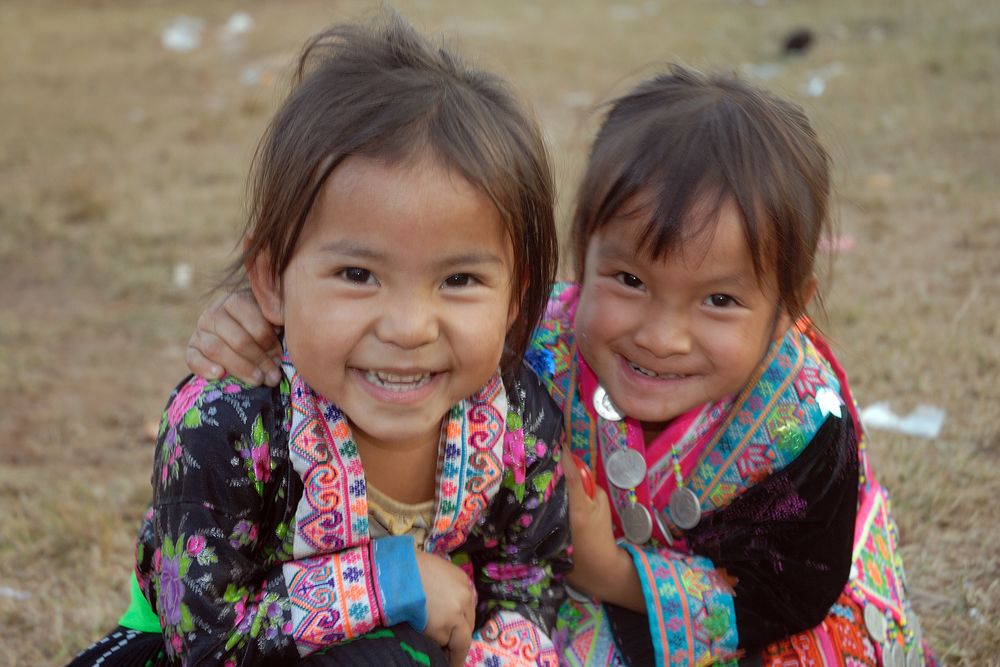 Two young Hmong ladies in Luang Namtha