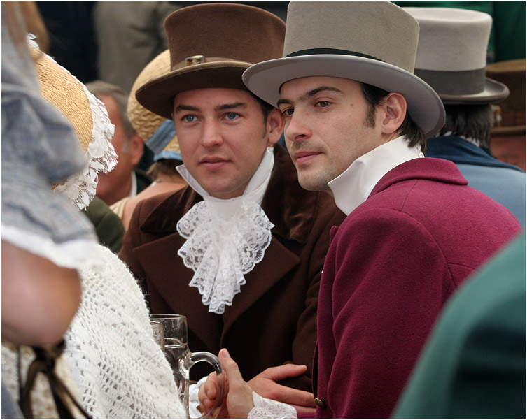 Two young men at Biedermeier (today)