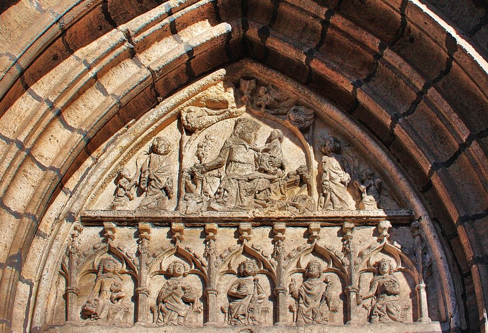 Tympanon am Marienportal der Stadtkirche Wittenberg