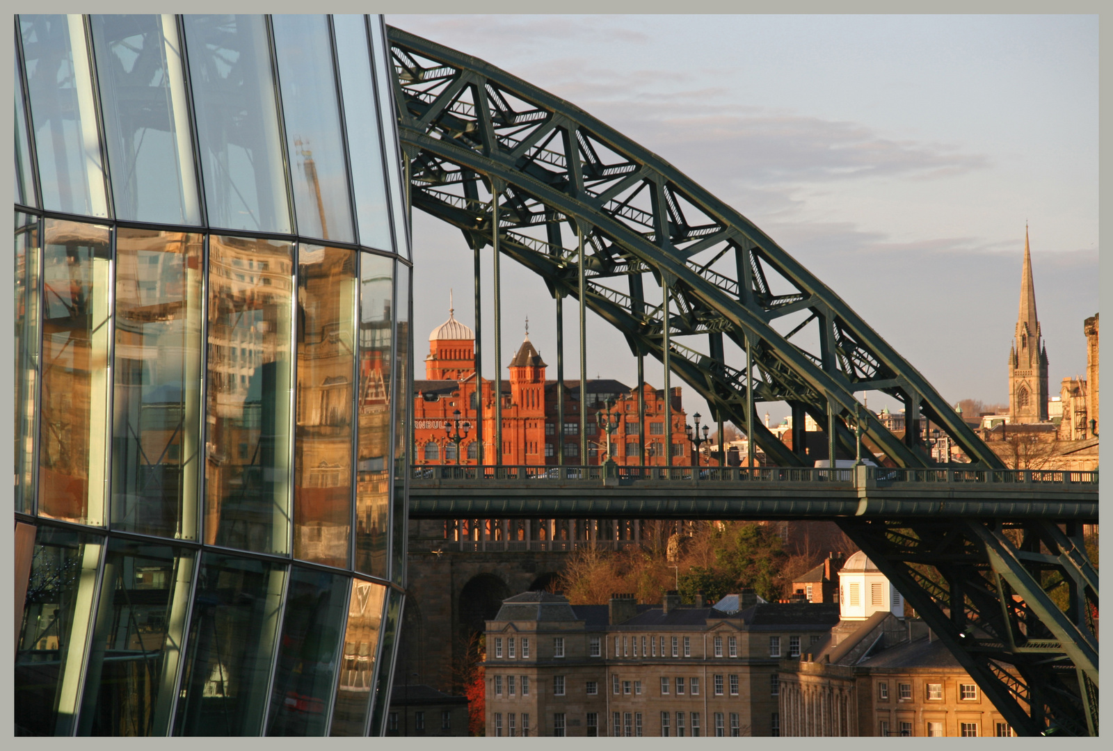 Tyne Bridge and the Sage Music centre