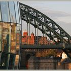 Tyne Bridge and the Sage Music centre