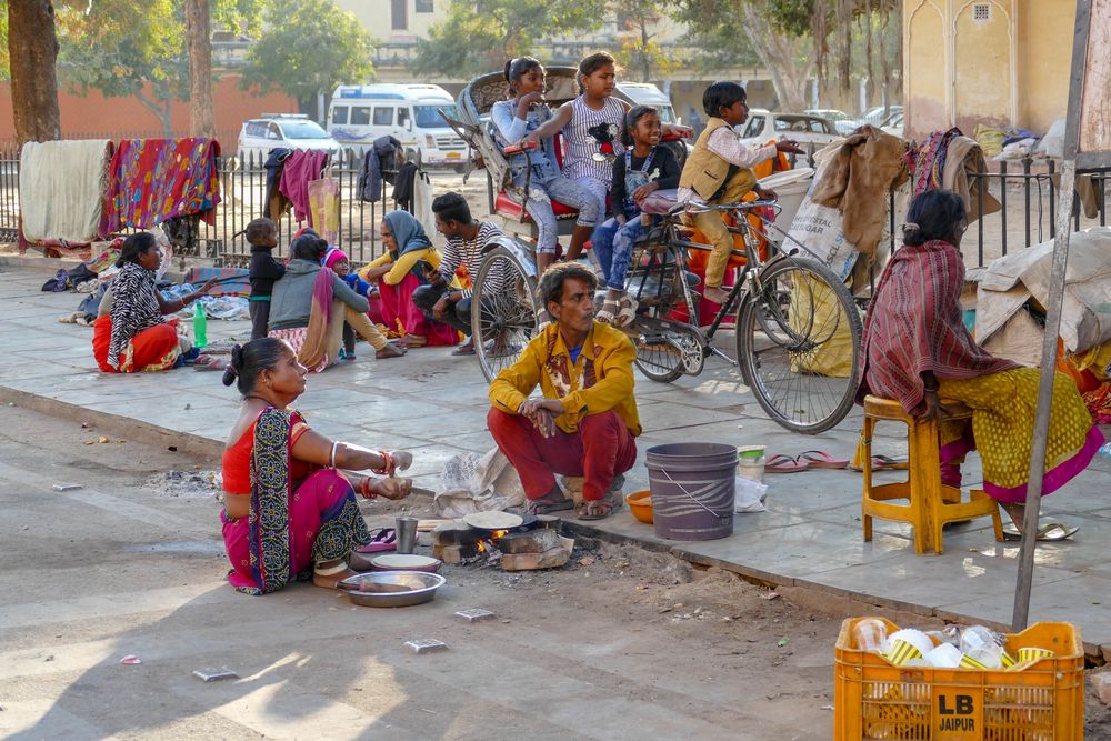 typical Indian street scene