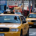 typical NYC yellow cabs...