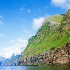 typical steep coast at Faroe Islands