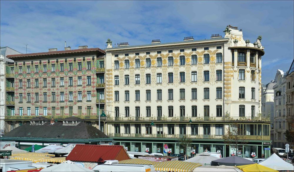 Typisch Wiener Jugendstil: Otto Wagners Häuser am Naschmarkt