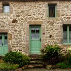 Typische Fassade in der Normandie