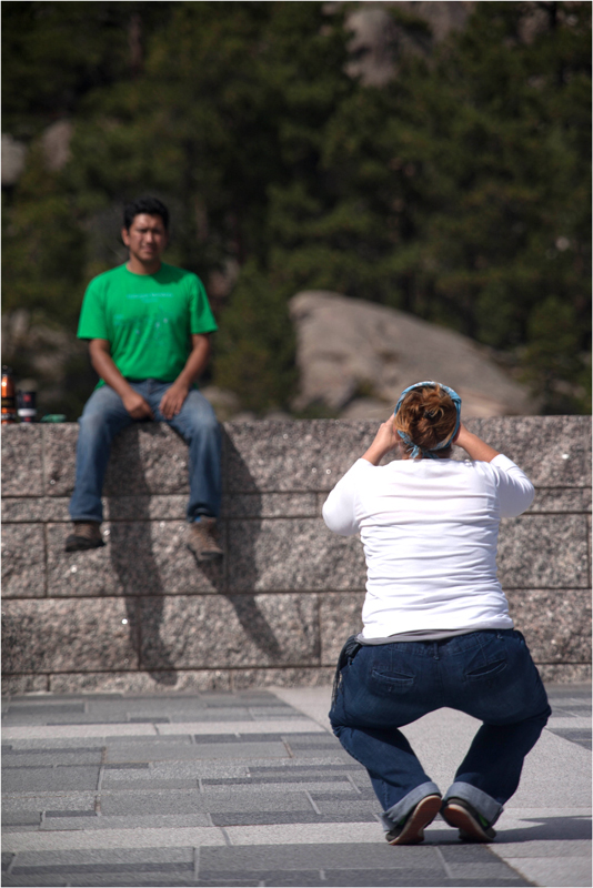 typische Fotografenhaltung