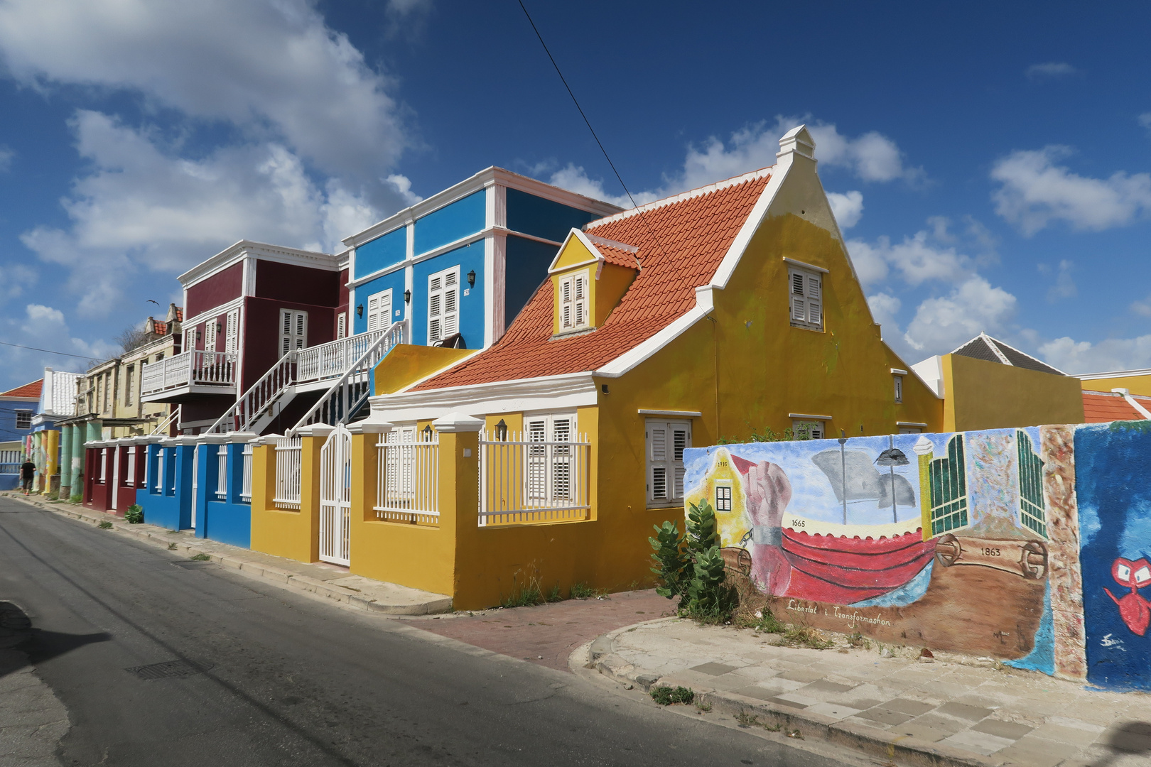 Typische Häuser in Curaçao