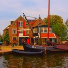 typische holländisches Plattboot