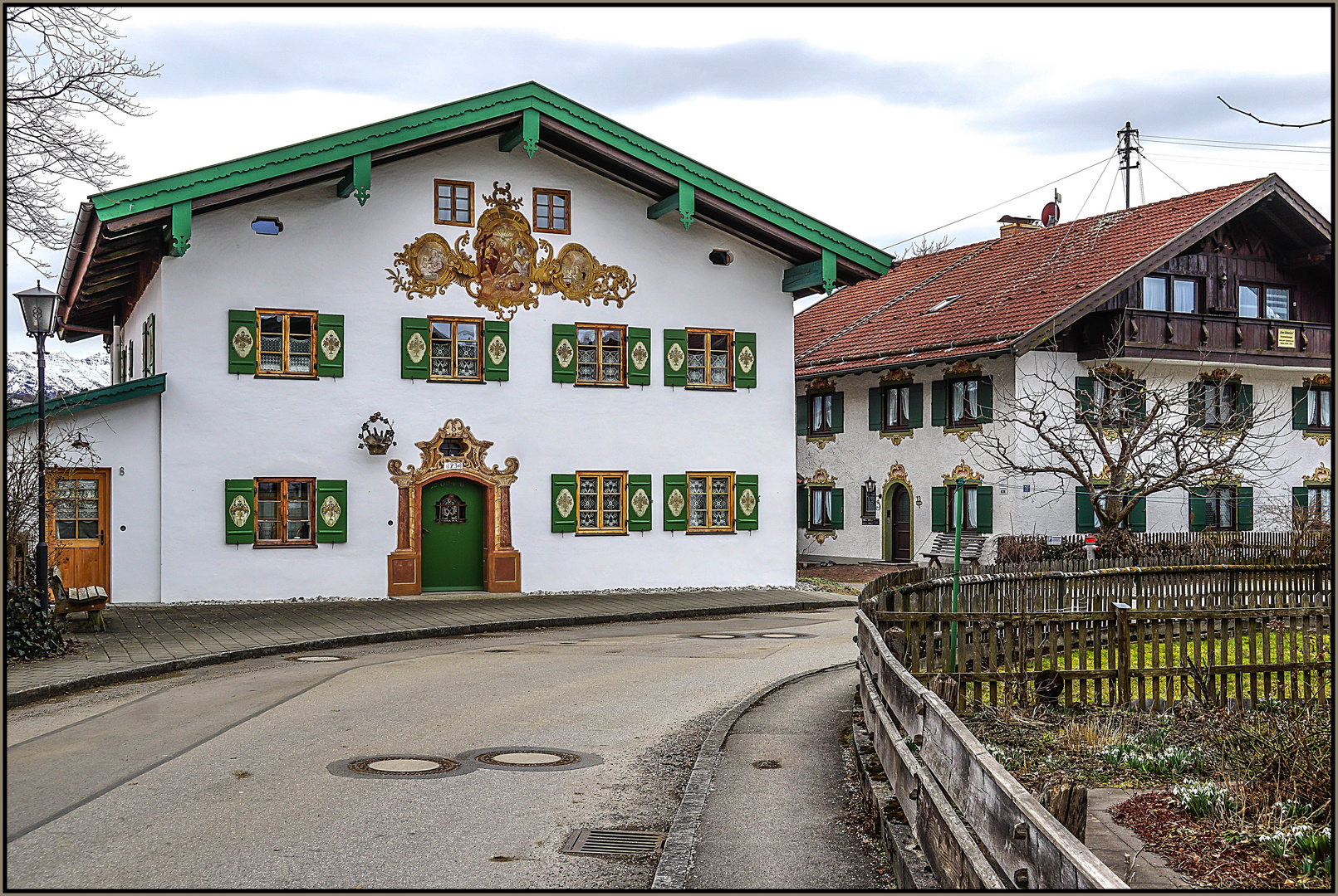 Typische oberbayerische Wohnhäuser