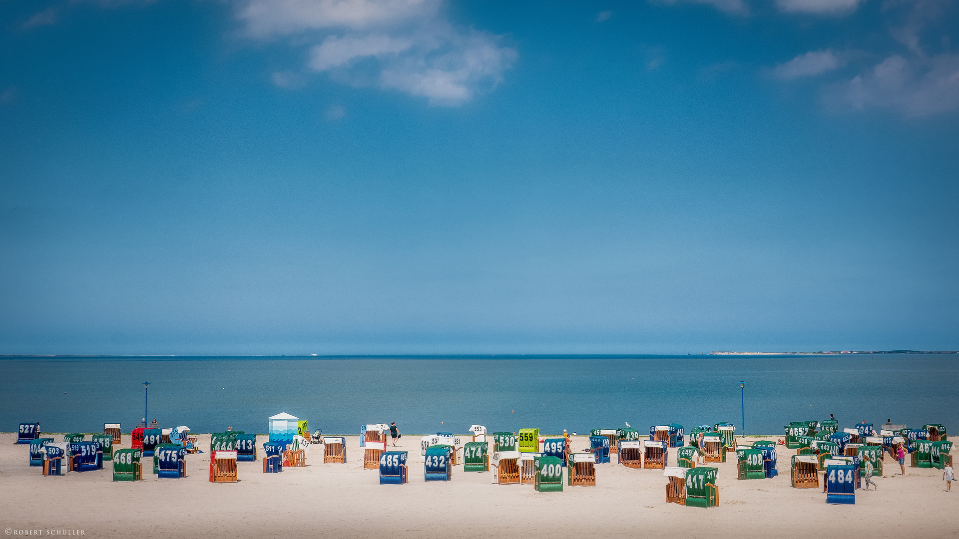 Typischer deutscher Nordsee Badestrand