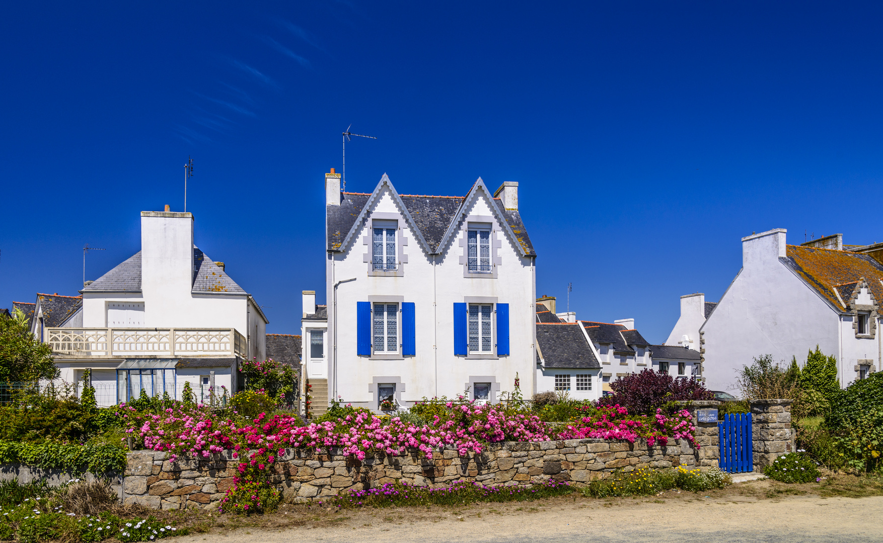 Typisches Haus, Lesconil, Bretagne, France
