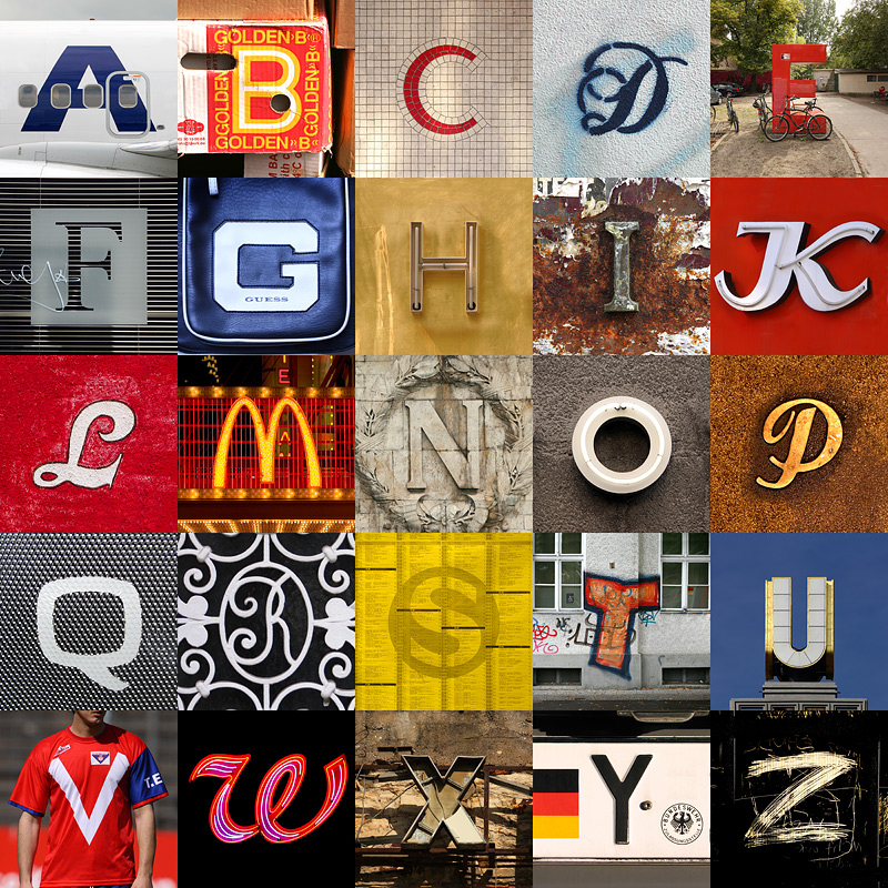 Typokunst-Alphabet