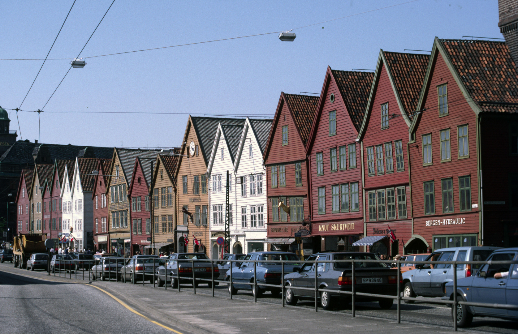 Tyske Bryggen in Bergen im Jahr 1988